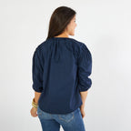 Caryn Lawn Asher Top Navy