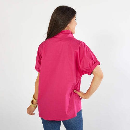Betsy Collar Top Pink