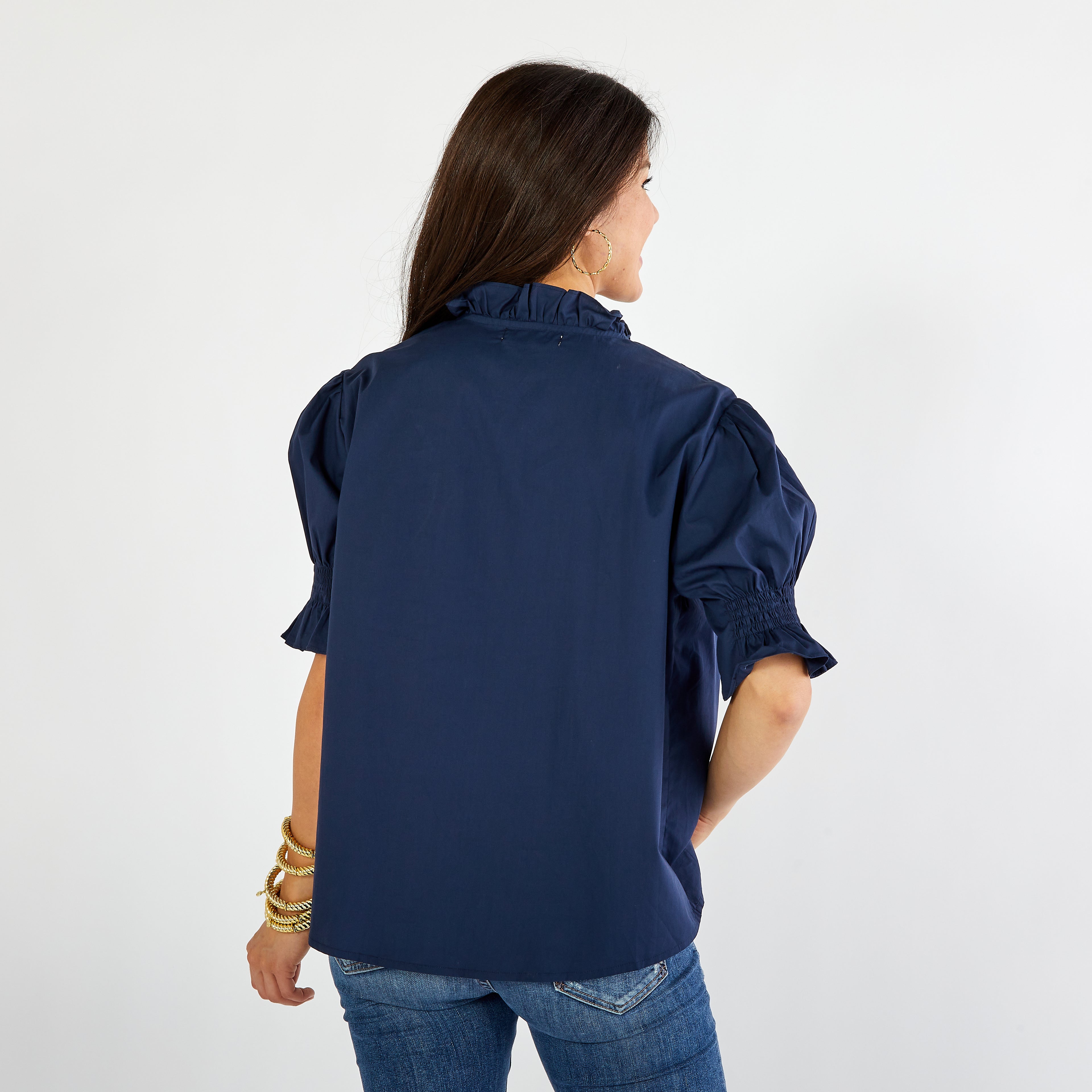 Caryn Lawn Lyle Top Navy