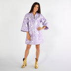 Caryn Lawn Keri Jacquard Rose Dress Lavender