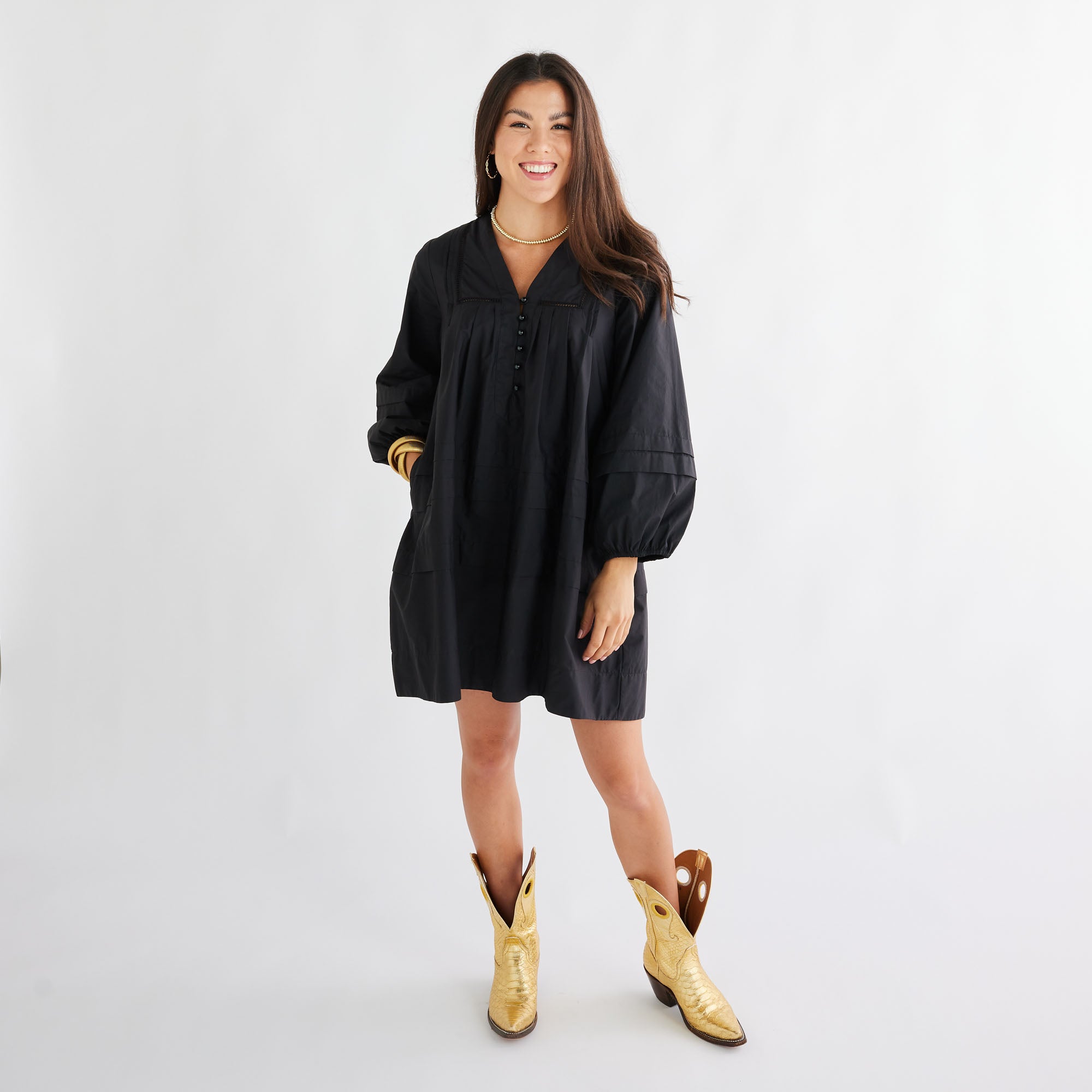 Caryn Lawn Stevie Dress Black