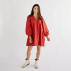 Caryn Lawn Stevie Dress Rust