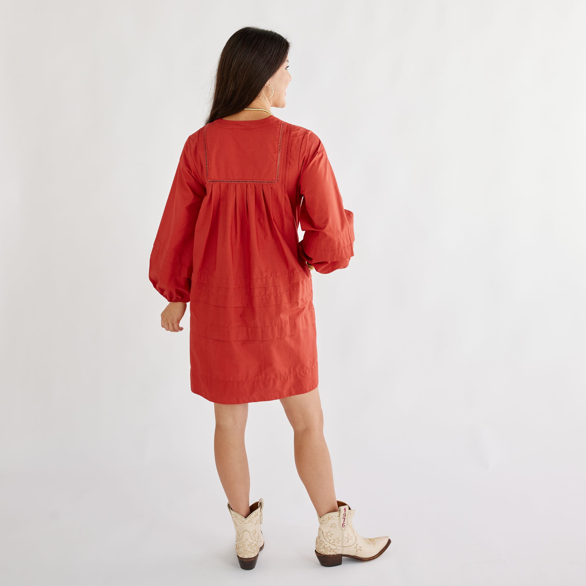 Caryn Lawn Stevie Dress Rust