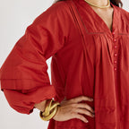 Caryn Lawn Stevie Dress Rust