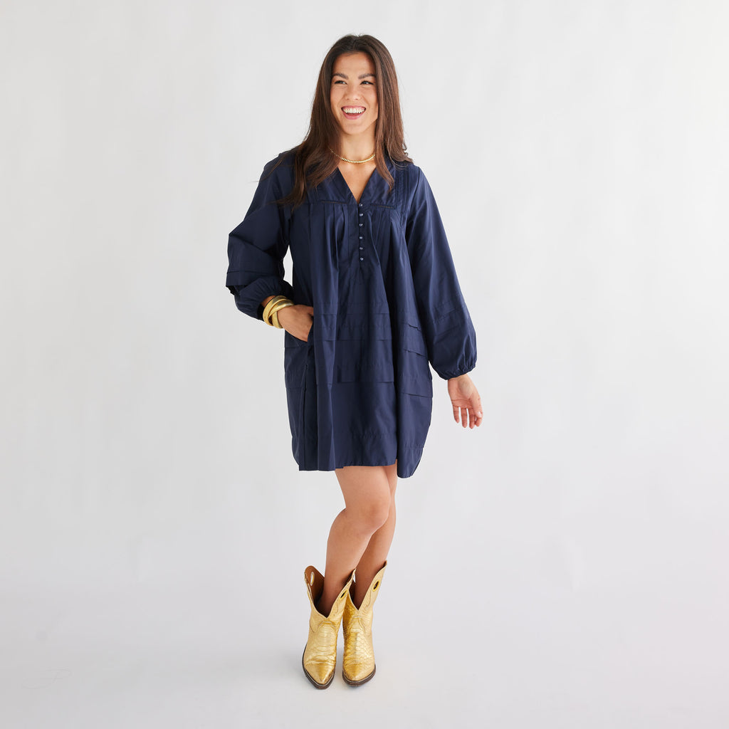Caryn Lawn Stevie Dress Navy