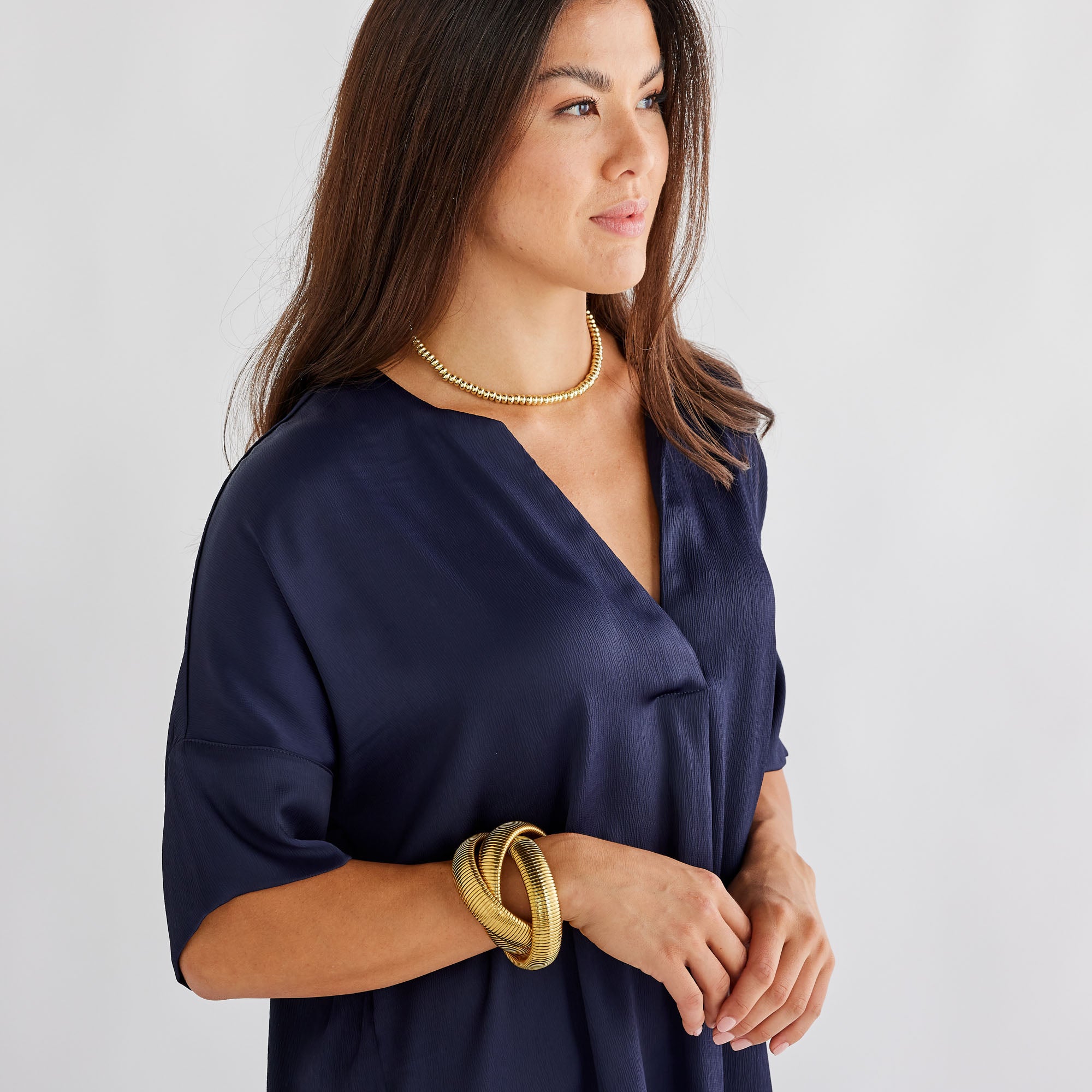 Caryn Lawn Elizabeth Top Navy
