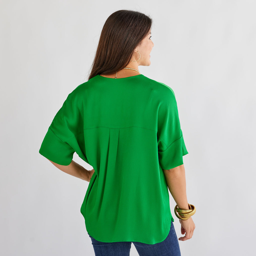 Caryn Lawn Elizabeth Top Emerald