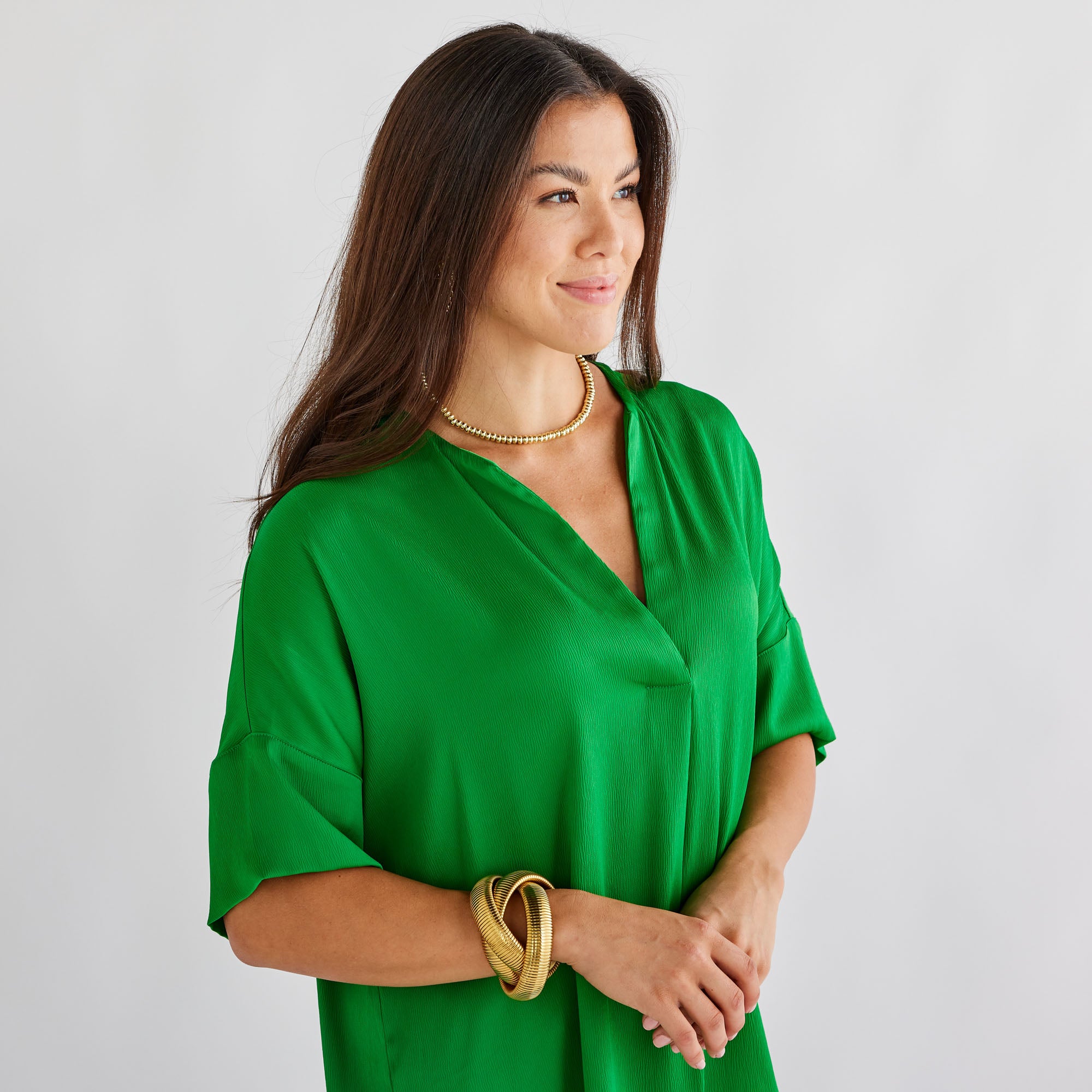 Caryn Lawn Elizabeth Top Emerald