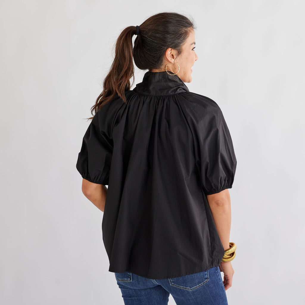 Caryn Lawn Ryan Bow Top Black