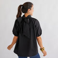 Caryn Lawn Ryan Bow Top Black