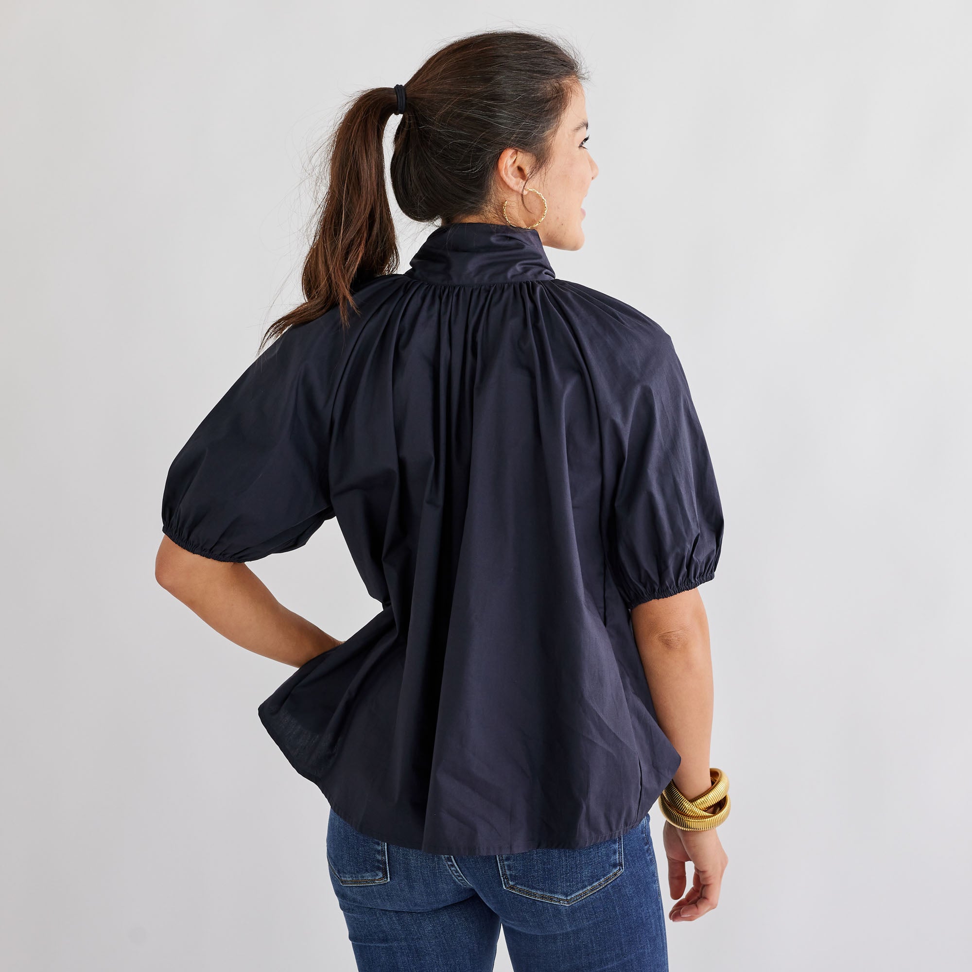 Caryn Lawn Ryan Bow Top Navy