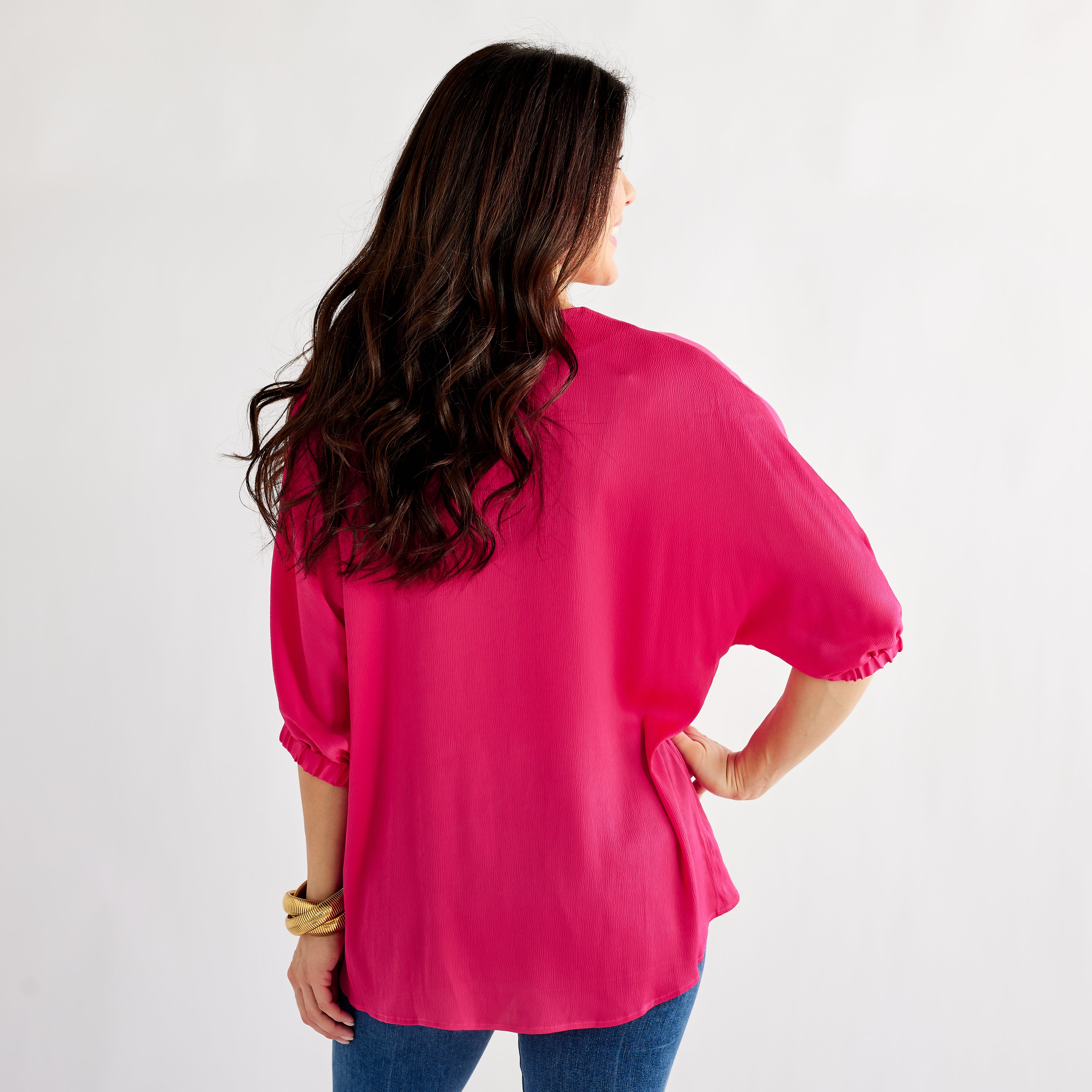 Caryn Lawn Betsy Top Rose