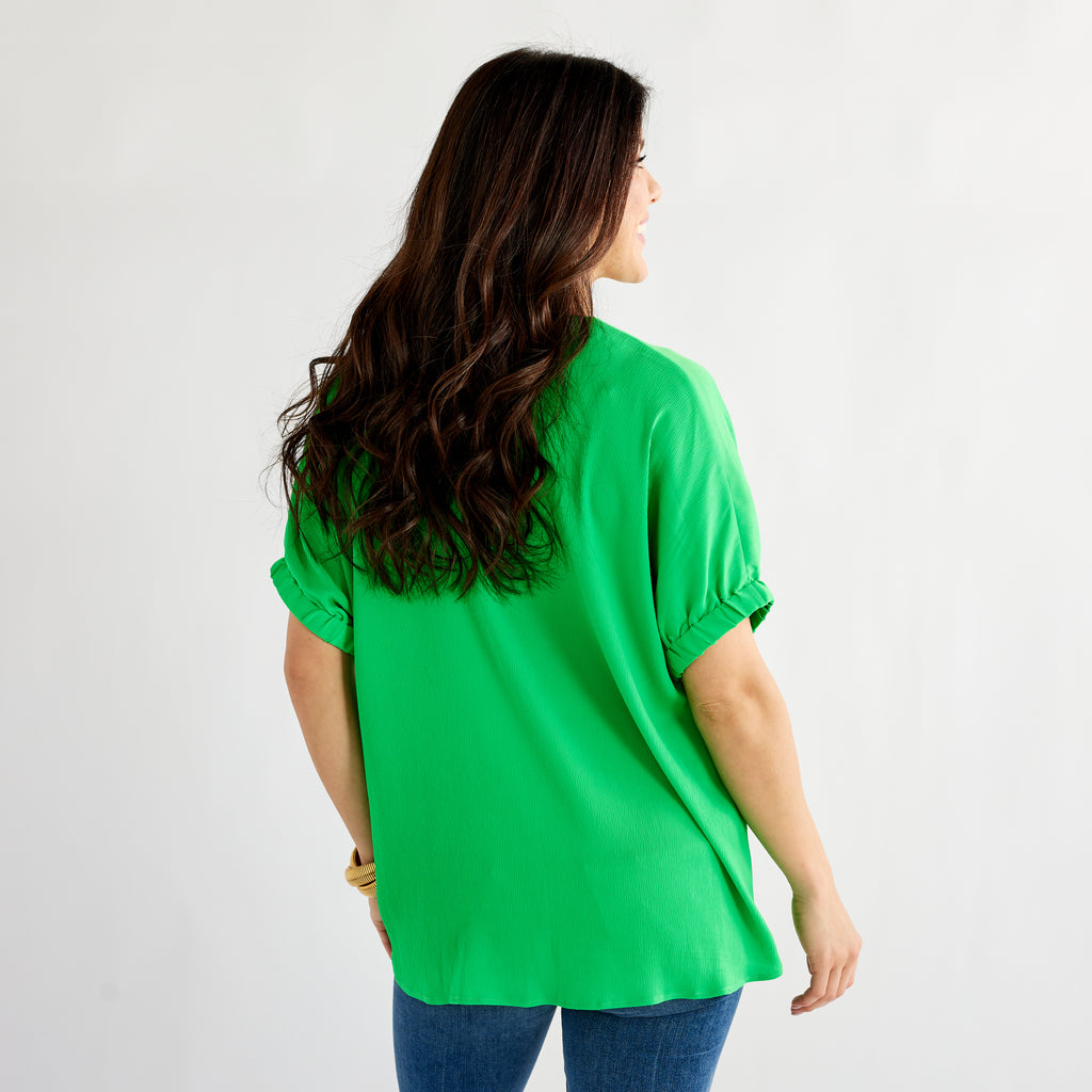 Caryn Lawn Betsy Top Lime