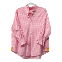 Load image into Gallery viewer, Caryn Lawn Kimberly Top Opposite Gingham Pink