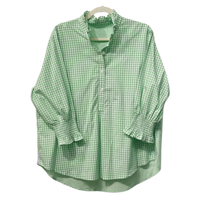 Caryn Lawn Kimberly Top Opposite Gingham Green