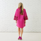 Caryn Lawn KERI SPARKLE DRESS FUSCHIA