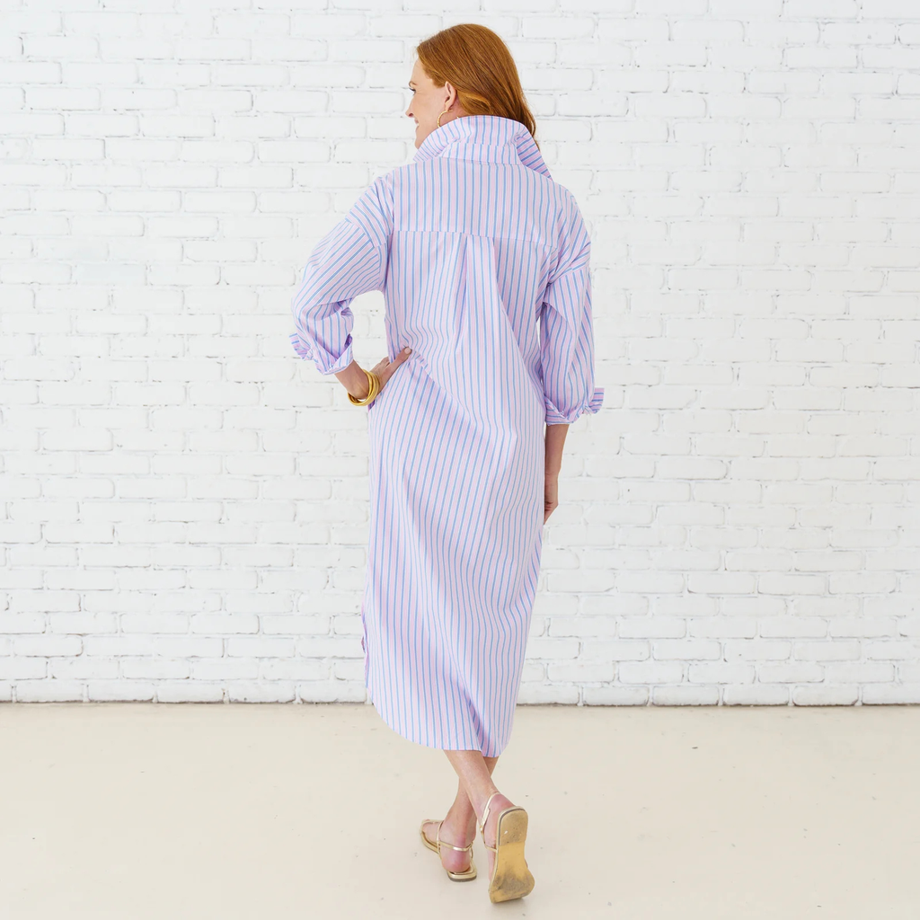 Caryn Lawn Phoebe Dress Pink and Blue