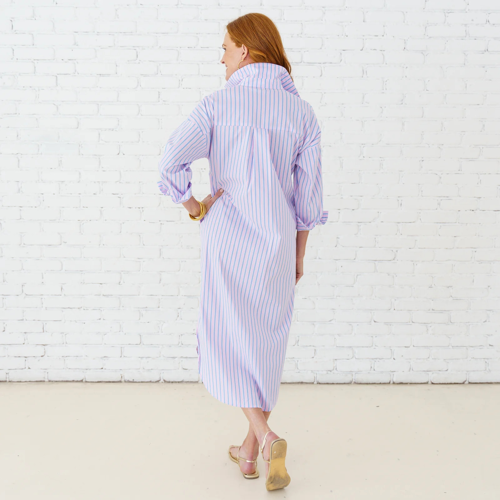 Caryn Lawn Phoebe Dress Pink and Blue