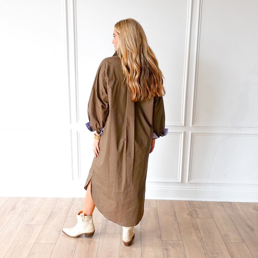 Caryn Lawn Dani Dress Forest and Lavender