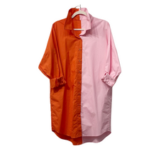 Load image into Gallery viewer, Caryn Lawn Carter Contrast Dress Orange and Pale Pink