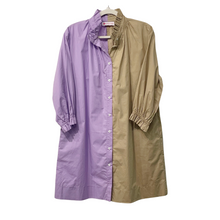 Load image into Gallery viewer, Caryn Lawn Kelsey Contrast Dress Lavender and Khaki