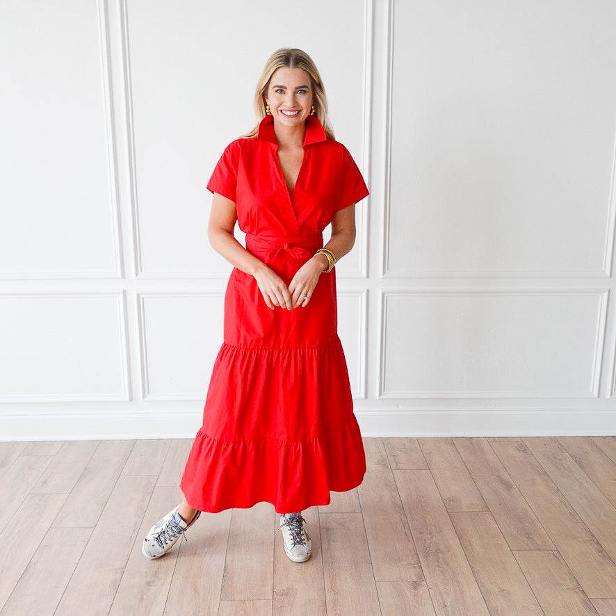 Caryn Lawn Gayle Dress Red