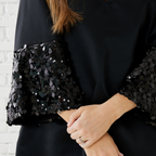 Caryn Lawn KERI SPARKLE DRESS BLACK