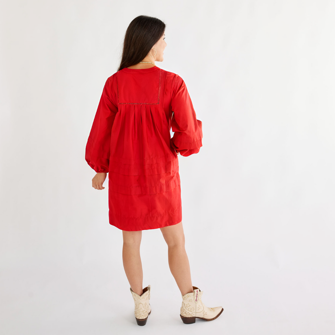 Caryn Lawn Stevie Dress Red
