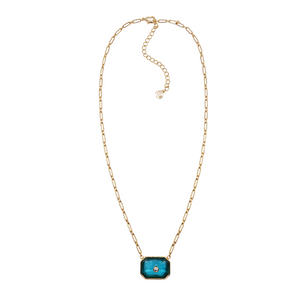 Caryn Lawn Grace Necklace Aqua