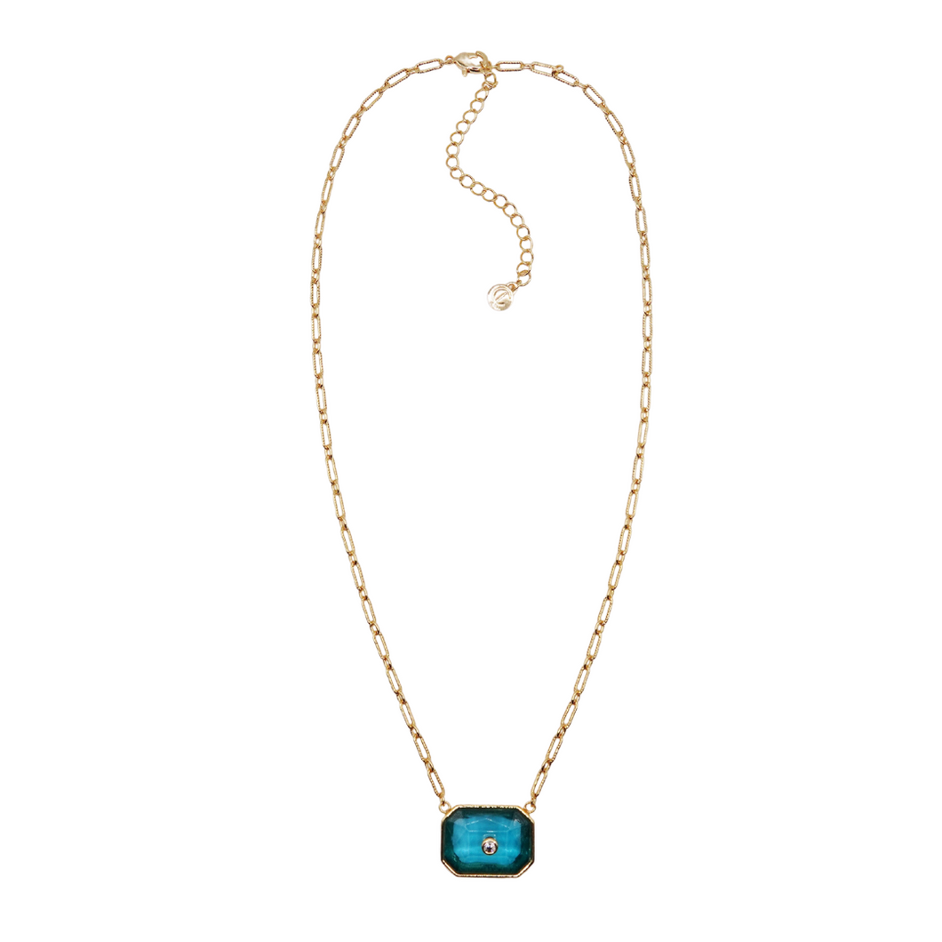 Caryn Lawn Grace Necklace Aqua