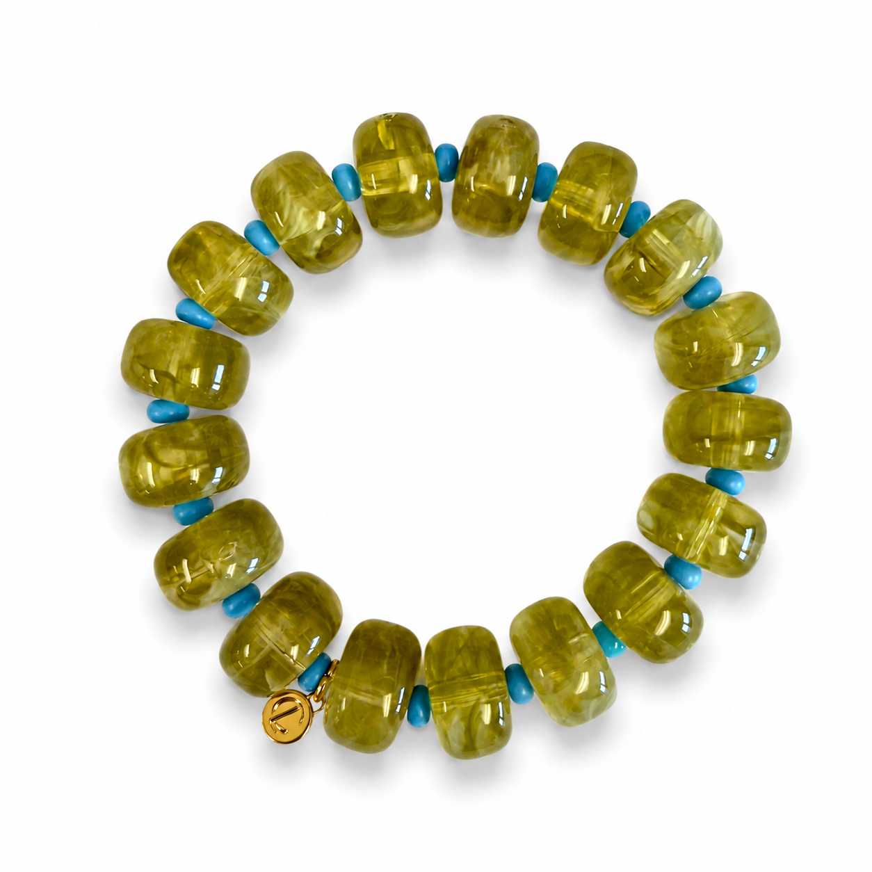 Carmel Bracelet Peridot/Light Blue