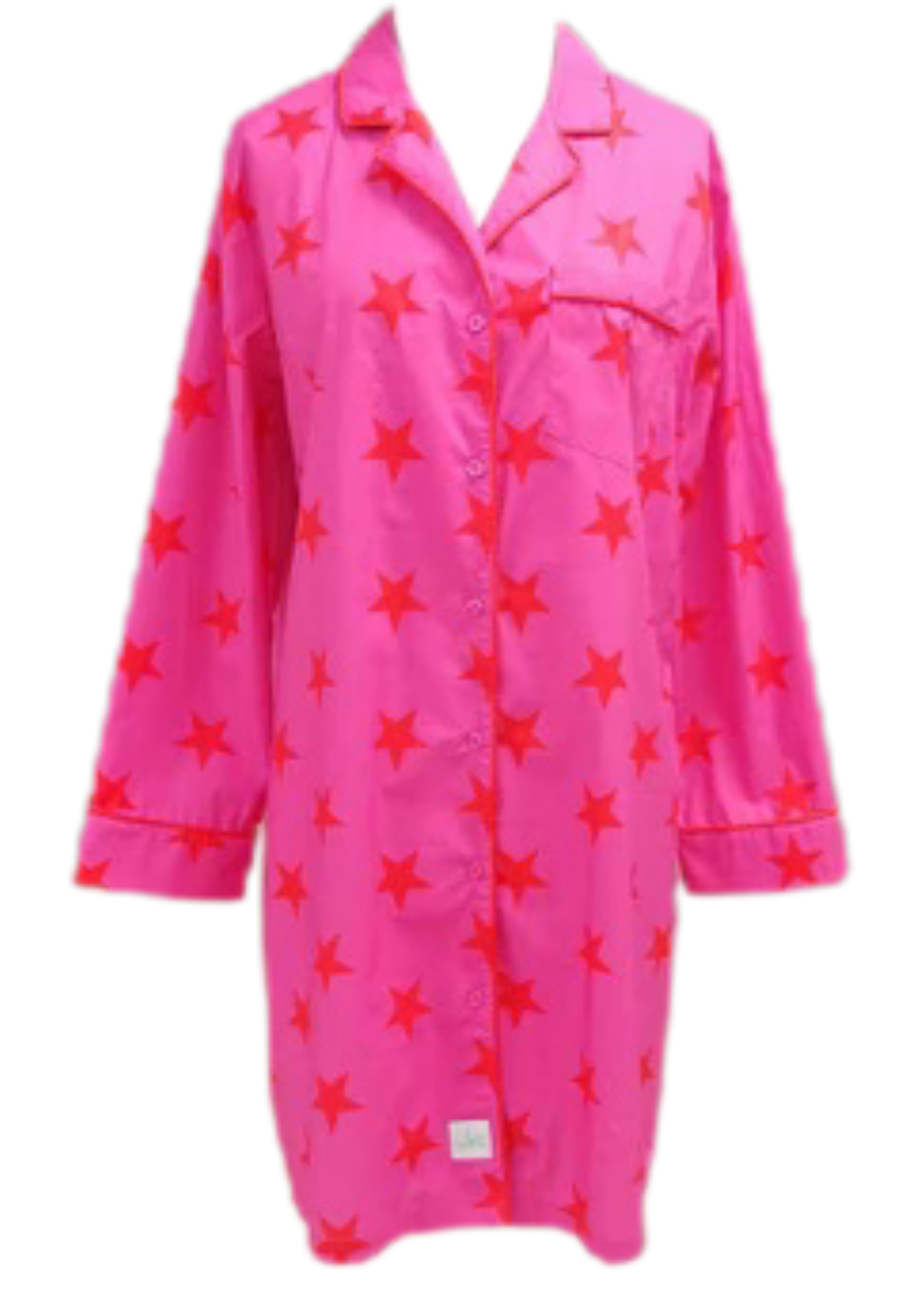 Caryn Lawn Pink/red star Sleep Shirt