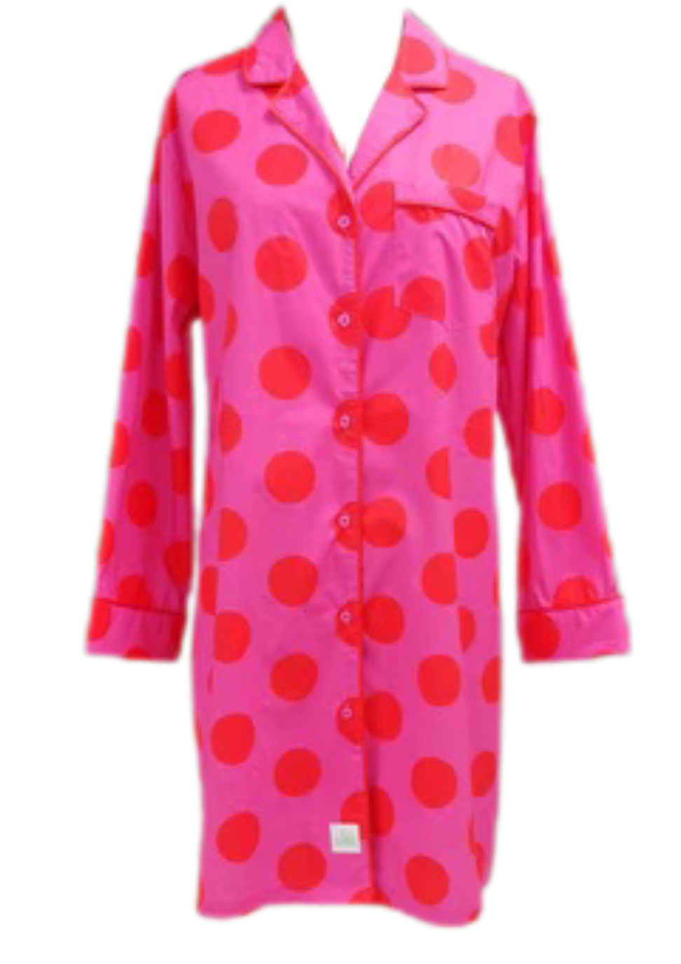 Caryn Lawn Pink/red polka dot Sleep Shirt
