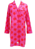 Caryn Lawn Pink/red polka dot Sleep Shirt