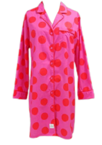 Caryn Lawn Pink/red polka dot Sleep Shirt