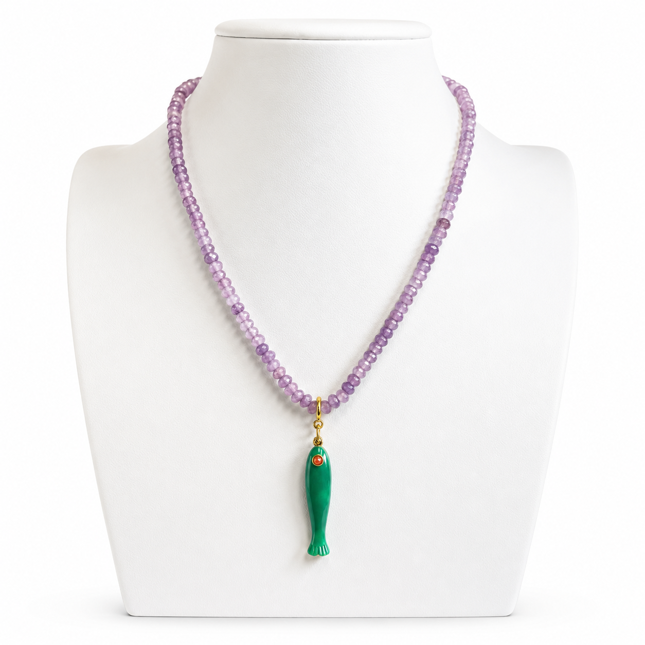 Sardinia Enamel Necklace Lavender/Green