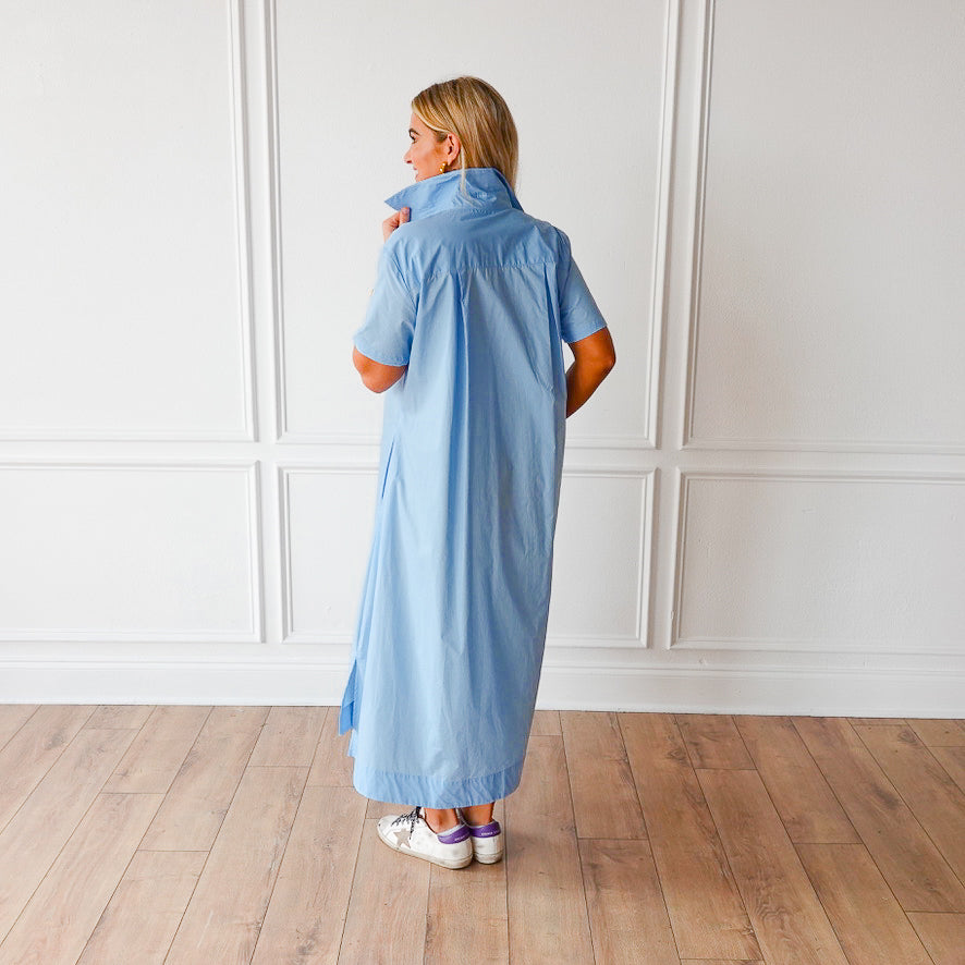 Caryn Lawn Millie Dress Long Light Blue