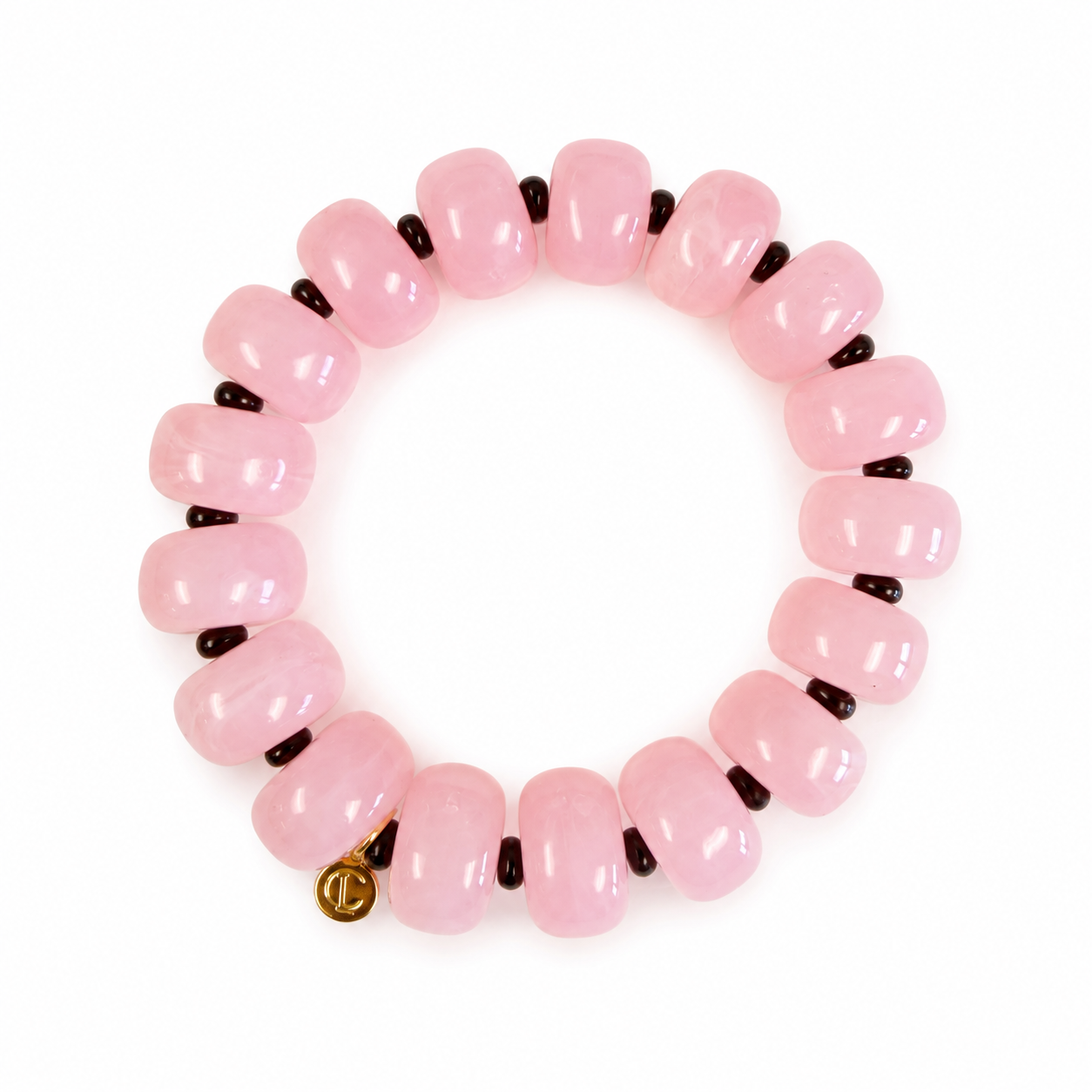Carmel Bracelet Light Pink/Dark Brown