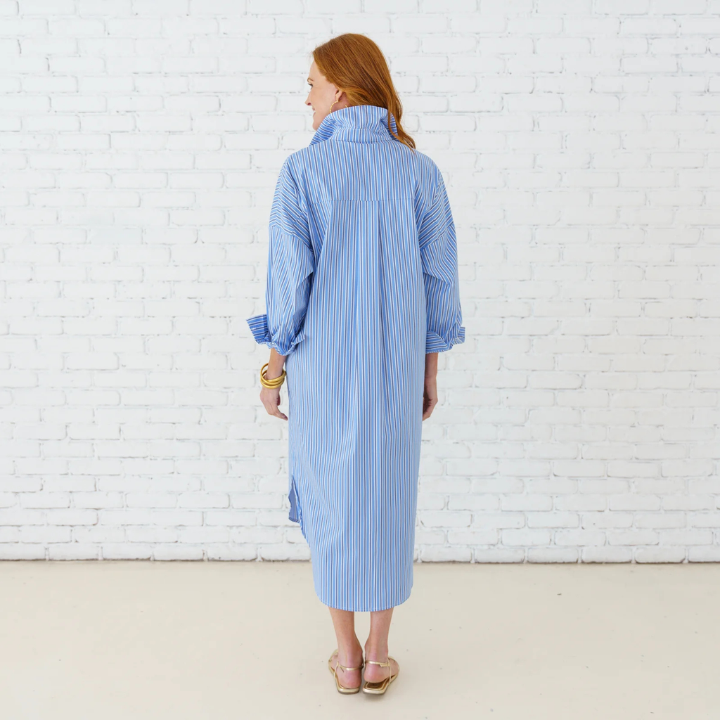 Caryn Lawn Phoebe Dress Blue and Navy