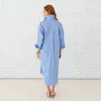 Caryn Lawn Phoebe Dress Blue and Navy