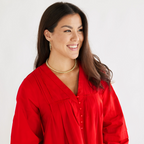 Caryn Lawn Stevie Dress Red