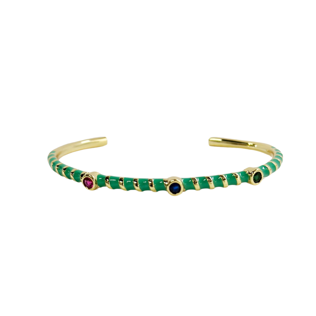 Caryn Lawn Ani Cuff Green