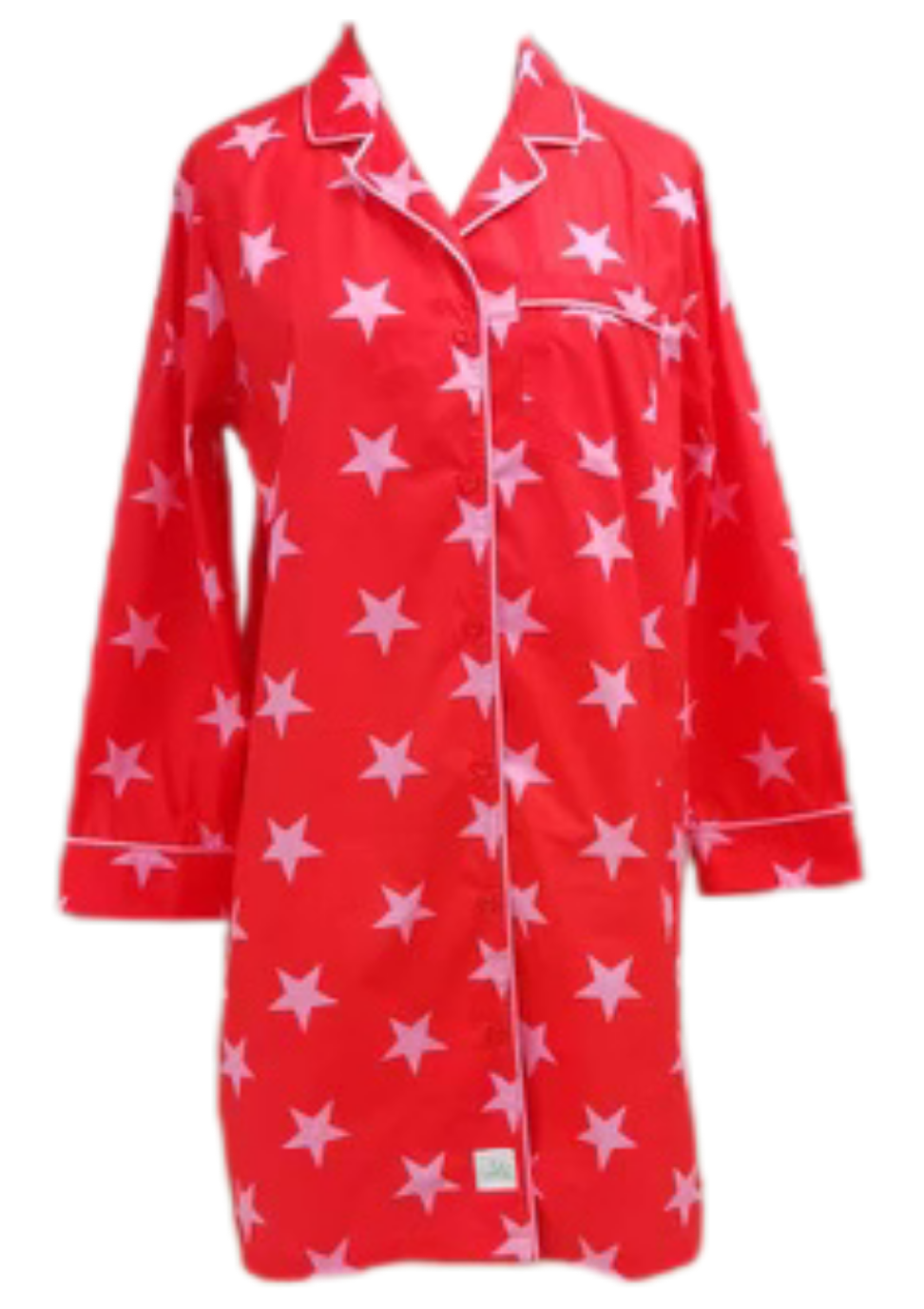Caryn Lawn Red/pink star Sleep Shirt