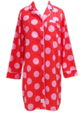 Caryn Lawn Red/pink polka dot Sleep Shirt