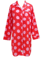 Caryn Lawn Red/pink polka dot Sleep Shirt