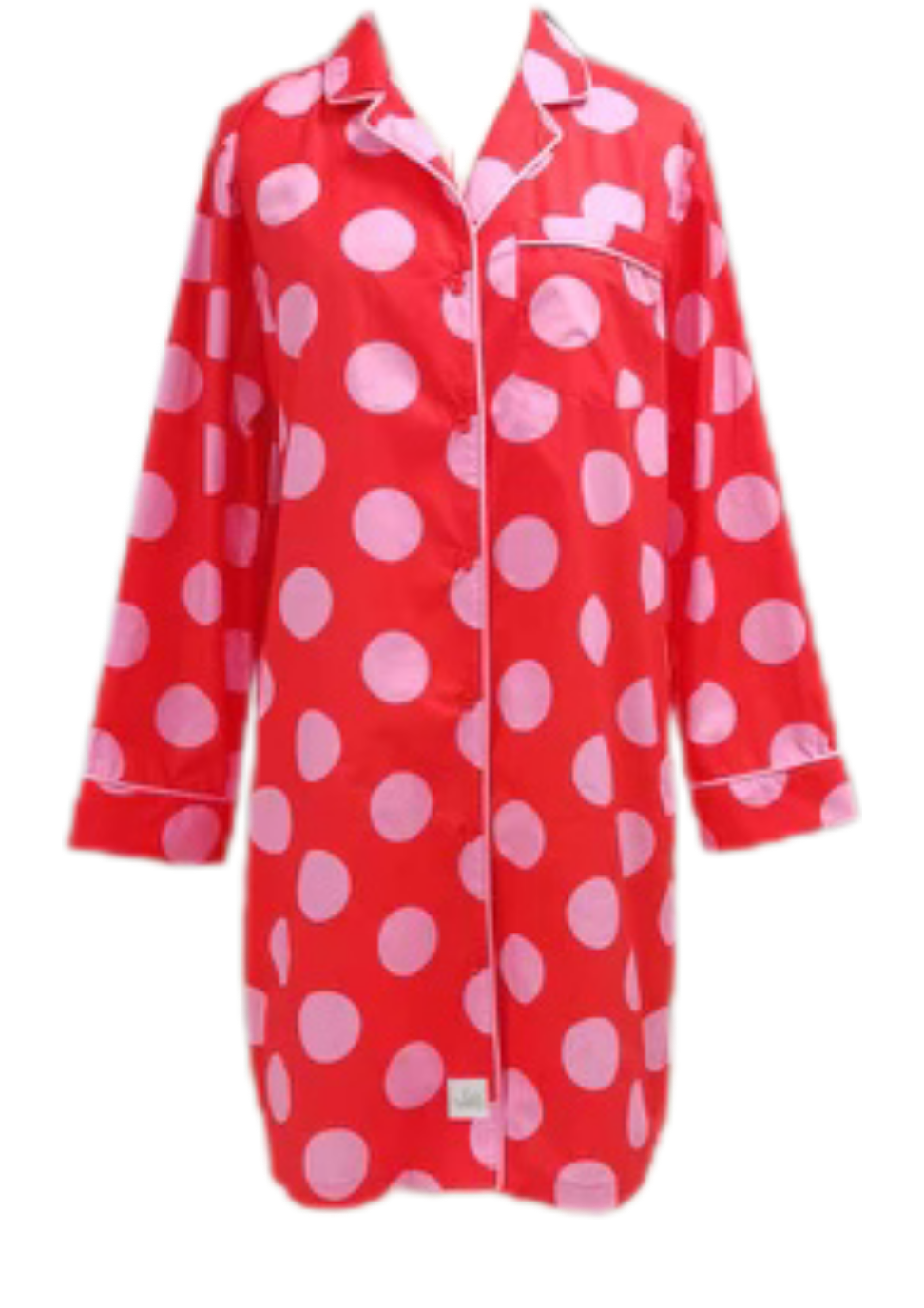 Caryn Lawn Red/pink polka dot Sleep Shirt