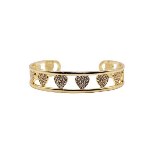 Caryn Lawn Heart CZ Cuff