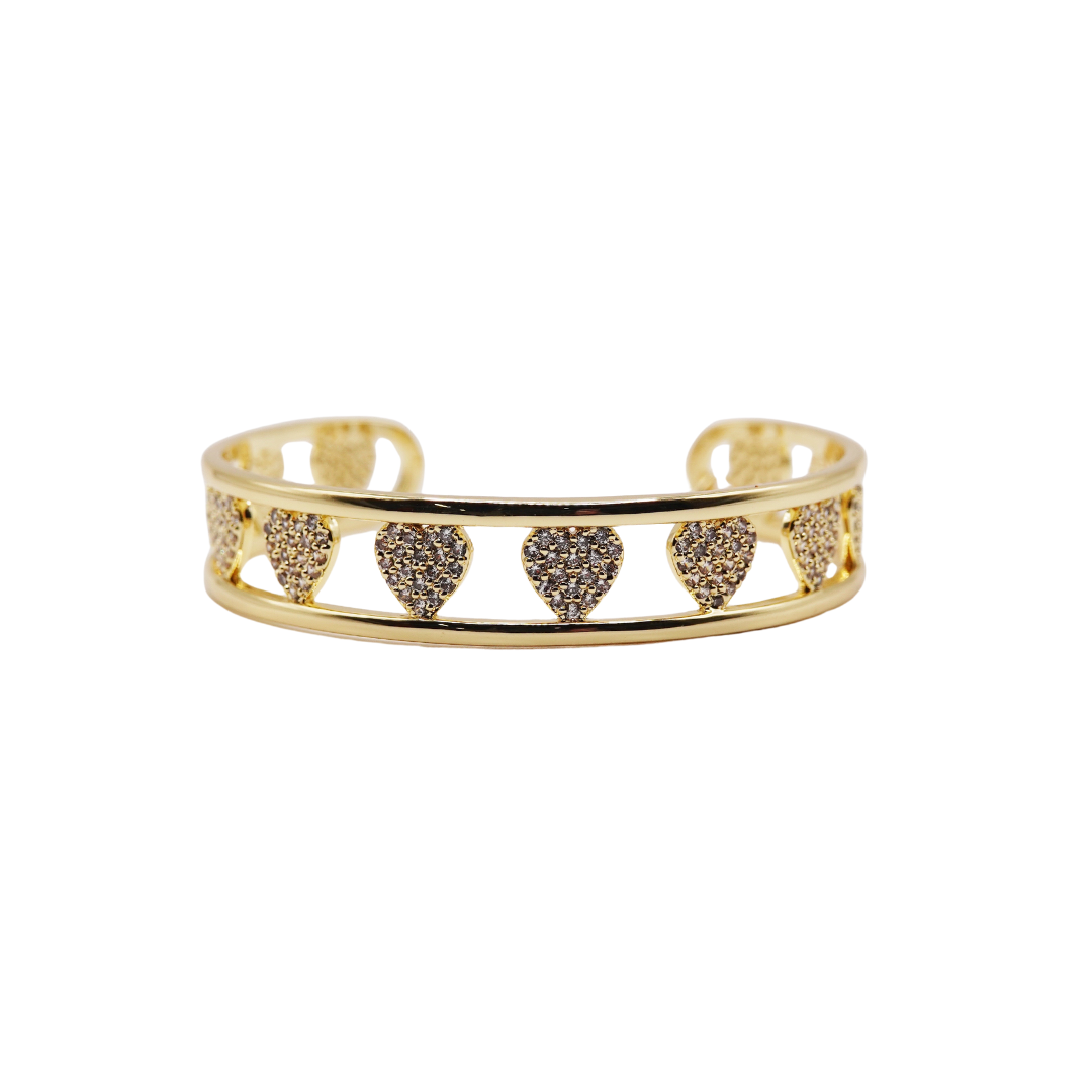 Caryn Lawn Heart CZ Cuff