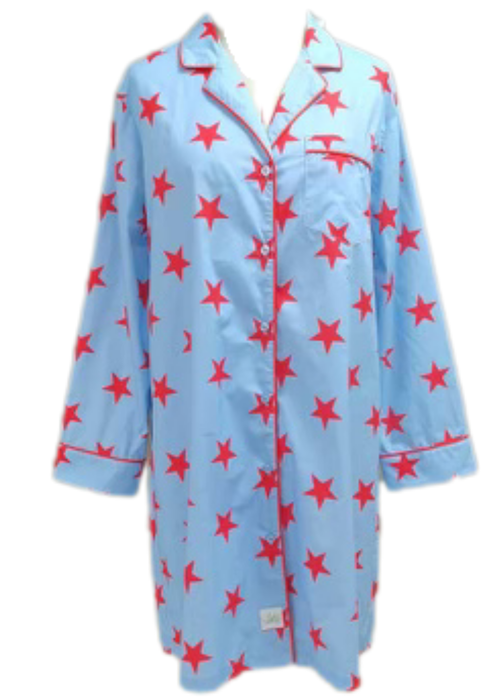 Caryn Lawn Blue/red star Sleep Shirt