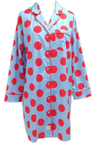 Caryn Lawn Blue/red polka dot Sleep Shirt